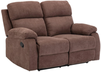 Vente-unique - Relaxsofa 2-Sitzer - Stoff - Braun - TOLZANO
