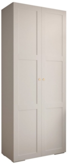 ABIKS MÖBEL Drehtürenschrank MANHATTAN RYFEL 10 Schlafzimmerschrank mit Kleiderstange und Regalen