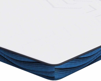 vidaXL Matratzenpads Weiß und blau 90x190 cm Gel-Speicherschaum 4106255