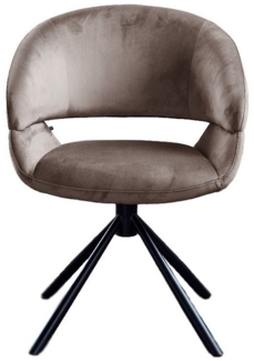 KAWOLA Polsterstuhl LARA (1 St), Esszimmerstuhl Drehstuhl Velvet verschiedene Farben