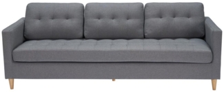 ebuy24 3-Sitzer Marino Sofa 3 Personen Stoff grau.