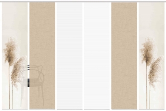 Vision S Schiebegardine 80922 Schiebegardine IRLOS, Digitaldurck, Seidenoptik, 260x60 cm (6 St), Polyester