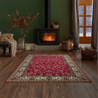 OTTO home Teppich Ezzo, mit Bordüre, Kurzflor, Made in Belgium, rechteckig, Höhe: 7 mm, Orient-Optik, Teppich, Wohnzimmer, Esszimmer, Schlafzimmer