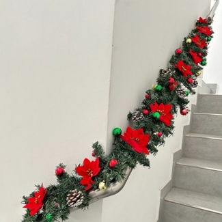 abc HOME LED-Girlande Tannen-Optik, Weihnachten, 24 LEDs, Flackereffekt, 210 cm