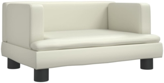 vidaXL Kindersofa Creme 60x40x30 cm Kunstleder 3196325