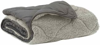 vidaXL Ganzjahresbettdecke Gepolstert Hellgrau 140 x 220 cm 42026242