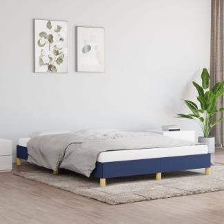 vidaXL Bettgestell ohne Matratze Blau 140x190 cm Stoff 346816