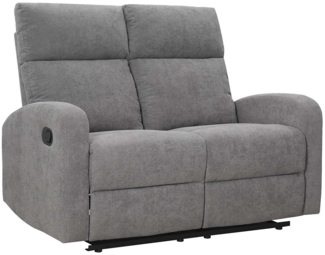 Sofa 2-Sitzer Frankfurt , Mikrofaser, Polyester , Grau , 129 x 102 x 89 cm