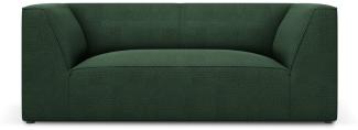 Micadoni 2-Sitzer Sofa Ruby | Bezug Green | Beinfarbe Black Plastic