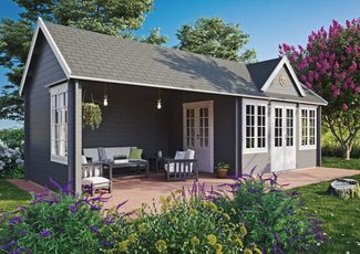 Gartenhaus Teehaus Westminster 44 Lichtgrau