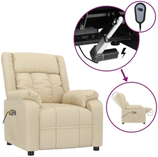vidaXL Massagesessel Elektrisch Creme Stoff [3143588]