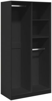 vidaXL Kleiderschrank Schwarz 100x50x200 cm Holzwerkstoff 3307766