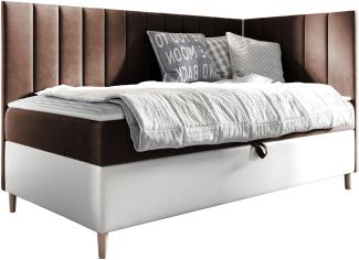 Boxspringbett Chapeni 'Junior 3' braun 80x200 cm Rechts