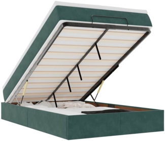 vidaXL Ottoman-Bett mit Matratze Dunkelgrün 120x190 cm Samt 3311174