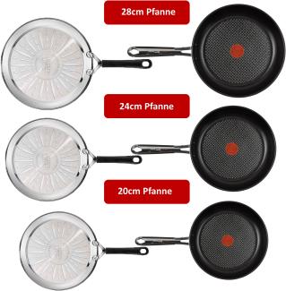 Tefal J90933 Pfannenset- Pfanne 20cm, 24cm & 28cm 5 tlg, - Pfannen Induktion Antihaft