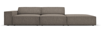 Micadoni Sofa Jodie 3-Sitzer Rechts Chenille Haga Grau