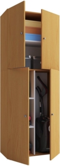 Mehrzweckschrank Kleiderschrank Hochschrank Garderobe Flur Schrank Buche Dekor