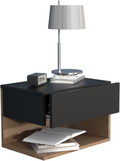 VCM Nachttisch Usal 918312 Schwarz / Honig-Eiche H. 30 x B. 45 x T. 32 cm