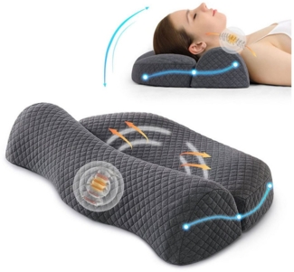 PODOFO Kopfkissen Memory Schaum Kopfkissen Orthopädisches für Seiten- und Rückenschläfer, Füllung: 100 % Polyester, Seiten- und Rückenschläfer