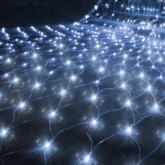 Merry 2024 LED-Lichternetz LED Lichterkette Dekolicht,Weihnachtsbeleuchtung,LED Vorhang Licht, 8 Modi,1.5x1.5M/2x2M/2x3M/4x6M,für Halloween,Party,Fensterdeko