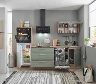 BASIC by Balculina Küchenzeile Marsi, Breite 260 cm, wahlweise mit E-Geräten, mit Soft-Close-Funktion