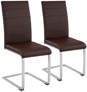 tectake Esszimmerstuhl Set Schwingstuhl (Set, 2 St), Strapazierfähiges Kunstleder
