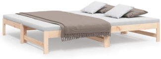 vidaXL Tagesbett Ausziehbar 2x(75x190) cm Massivholz Kiefer [823419]