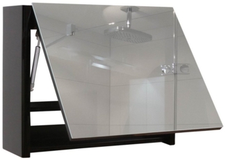 MCW Badezimmerspiegelschrank HWC-B19 Breite 79, Hochglanz-Optik, Inkl. Einlegeboden und Befestigungsmaterial