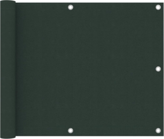 vidaXL Balkon-Sichtschutz Dunkelgrün 75x300 cm Oxford-Gewebe 134996