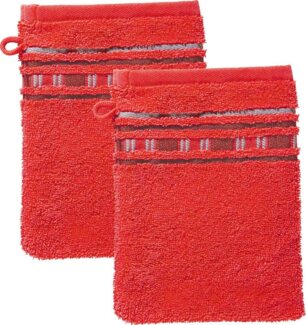 Erwin Müller Waschhandschuh Waschhandschuh "Achern" 2er-Pack, Frottier (2-St), Walk-Frottier Uni
