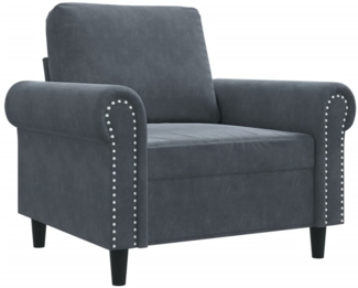 vidaXL Sessel Dunkelgrau 60 cm Samt 359510