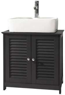 Waschbeckenunterschrank mit 2 Türen Badezimmer MDF Grau FRG237-DG