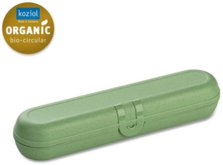 KOZIOL Einwegbesteck-Set Besteck Etui Klikk Etui nature leaf green, Kunststoff