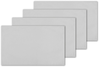 4er Set Tischsets Platzset Tischuntersetzer Platzdeckchen Tischdeko Tischmatte Essensunterlage Maße 30x45 cm, Farbe: hellgrau - silbergrau