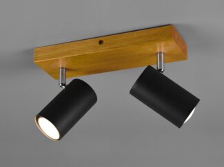 TRIO Leuchten LED Deckenstrahler, Dimmfunktion, LED wechselbar, Warmweiß, Balken-lampe innen Holz-lampe Decke Treppenhaus schwenkbar Breite 26cm