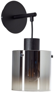Brilliant Lampe Simonis Wandleuchte schwarz/rauchglas Aluminium schwarz 1x A60, E27, 52 W