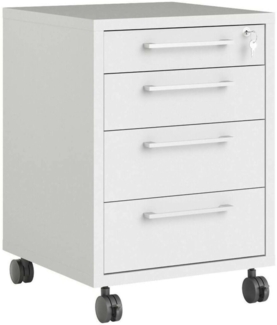 Dmora Kommode Ariosto, Mehrzweckkommode, Schlafzimmerkommode, Schrank mit Schubladen, 49x48 h68 cm, Weiß