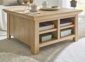 Couchtisch Dorset in Eiche Gold quadratisch 93 cm
