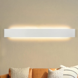 ZMH Moderne schwarze LED-Wandleuchte für den Innenbereich, 76 cm, 3000 K, LED fest integriert, warmweiß