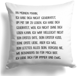 22Feels Dekokissen Hochzeitstag Geschenk Ehemann Geburtstag Valentinstag Männer, Deko mit Persönlichkeit