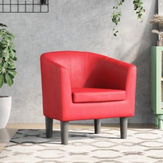 vidaXL Clubsessel Rot Kunstleder 356490