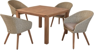 MERXX Garten-Essgruppe »Arrone«, (Set, 9-tlg), Beine aus Akazienholz