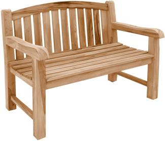 XXL Parkbank Bari Teak Massivholz extra stark - Breite: 120 cm