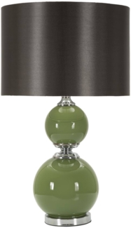 Dmora Tischlampe Falletto, Schreibtischleuchte, Büroleuchte, Arbeitslampe, 38x38 h65 cm, Grün und Graue