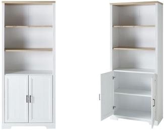 Arbeitszimmer-Set JASMIN 5-teilig Pinie hell weiß Artisan Eiche