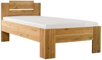 Einzelbett Gardo geölt aus Wildeiche 140 x 200 cm