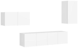vidaXL 4-tlg. TV-Schrank-Set Weiß Spanplatte [3078677]