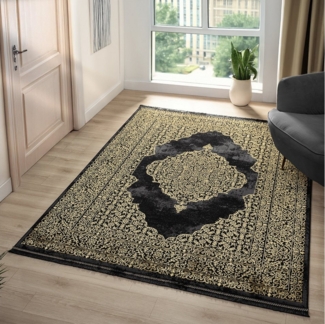 Vimoda Teppich Luxus Orientteppich, Speziale Design, Rechteck, Höhe: 14 mm, Teppich Orient, Modern, dick, weich, Wohnzimmer, Schlafzimmer, Flur