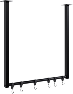 CLP Kleiderstange Fenton aus Metall für Deckenmontage mit 6 Kleiderhaken,60x60 cm