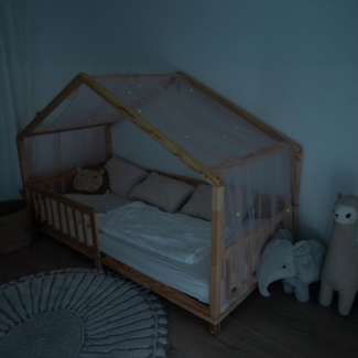 lilimaus Betthimmel Leuchtender Betthimmel mit Sternen für Kinder Hausbetten, Leuchtender Sternenhimmel für Kinder-Hausbetten, 90x200 & 120x200 cm